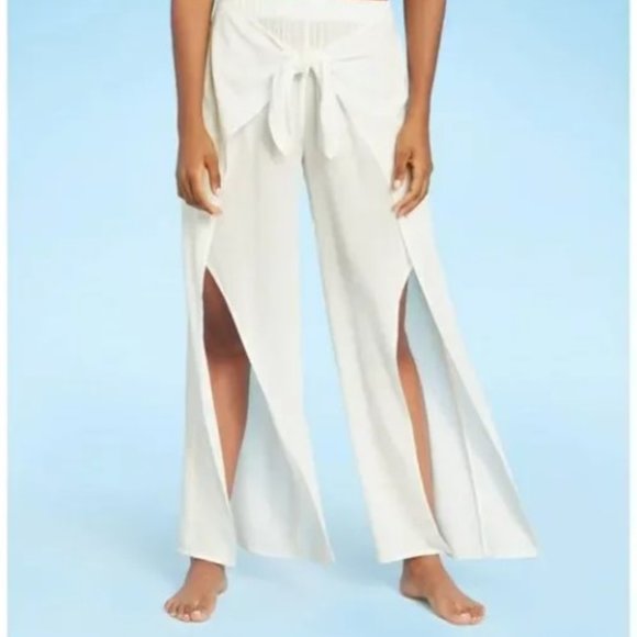 Other - Rona Sol beach pants. Tie front, split leg opening. White size small.